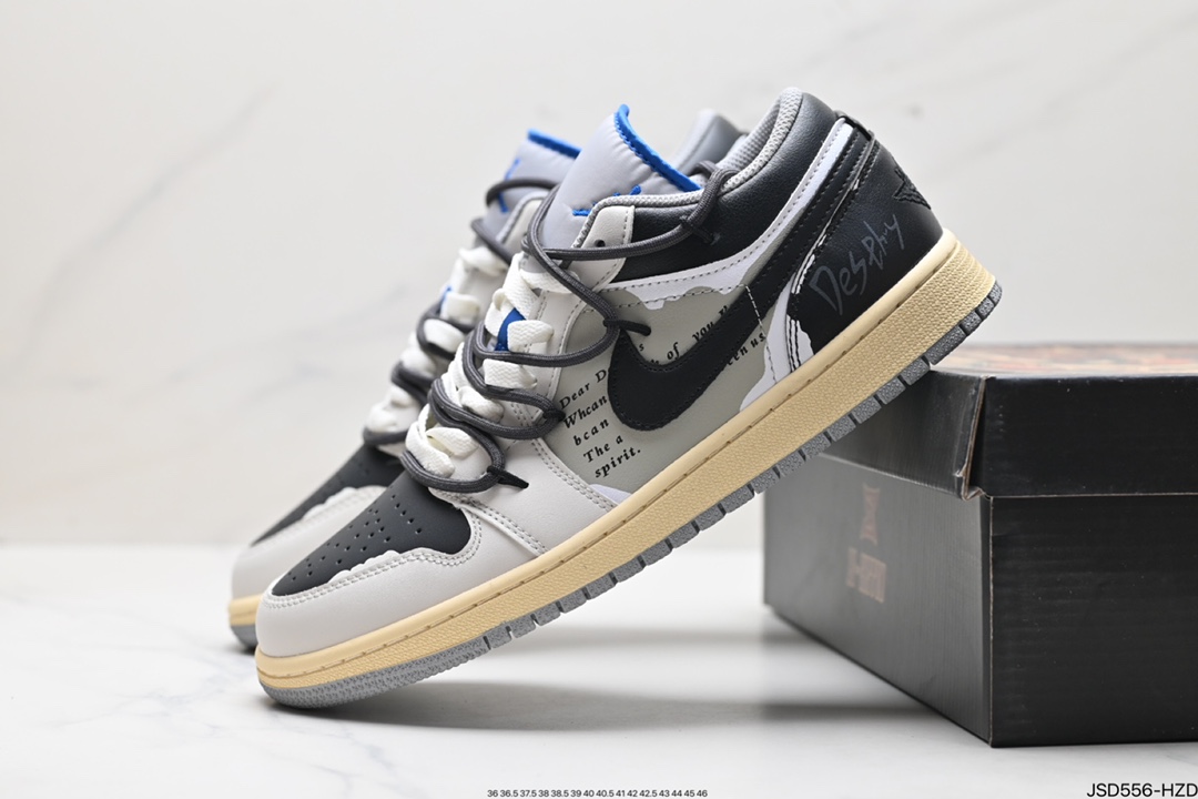 Nike Air Jordan 1 Low 解构抽绳 AJ1乔1低帮休闲板鞋 553558-412