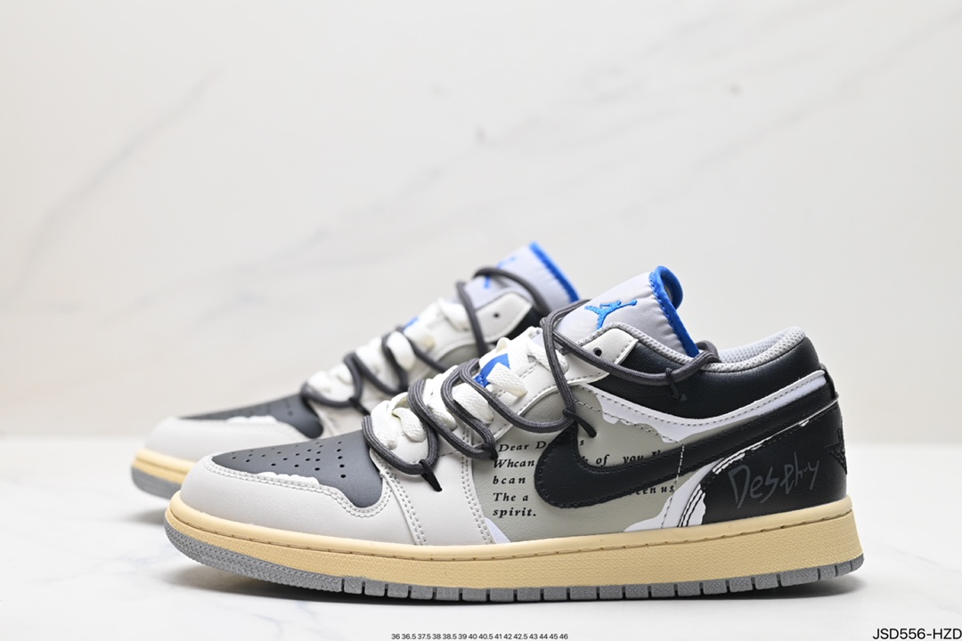 Nike Air Jordan 1 Low 解构抽绳 AJ1乔1低帮休闲板鞋 553558-412