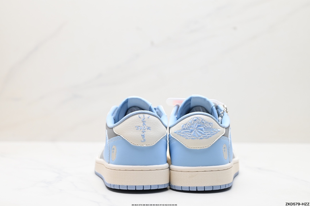 Travis Scott x Fragment Design x Jordan Air Jordan 1 Low OG SP AJ1 乔1 LV联名低帮文化休闲板鞋 BB6588-104