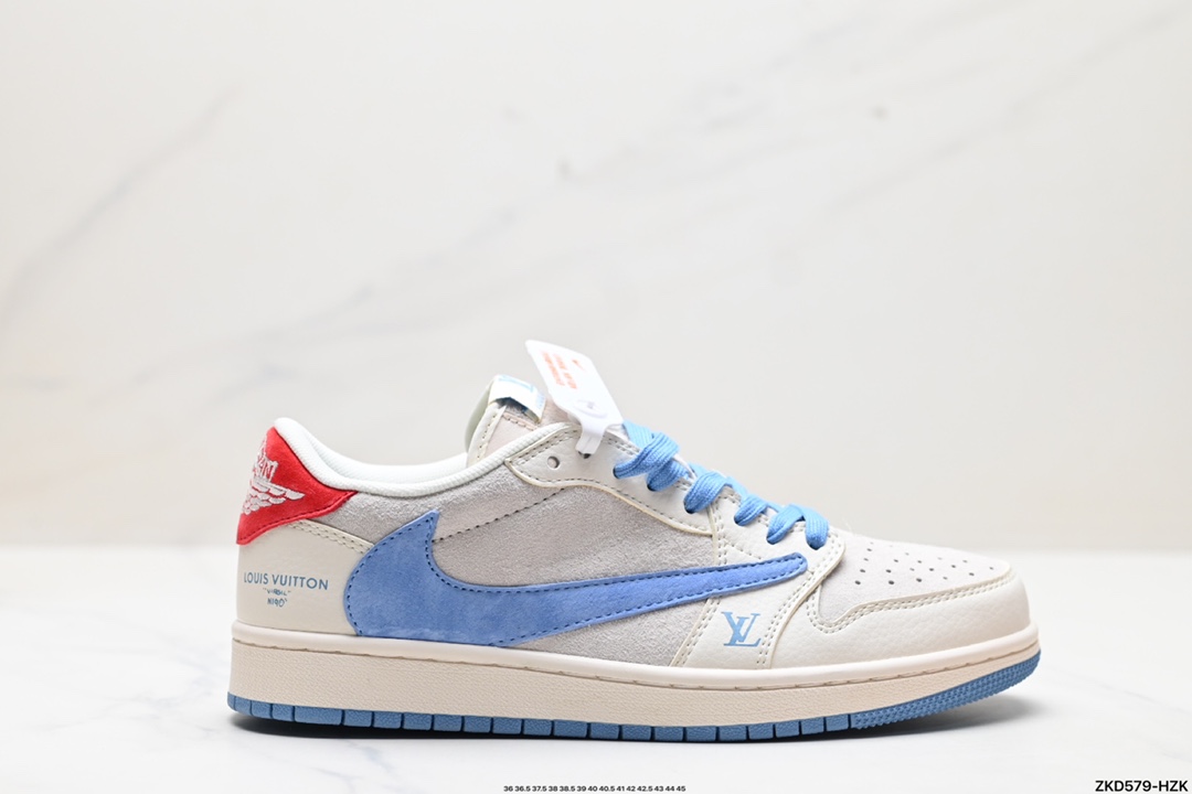 Travis Scott x Fragment Design x Jordan Air Jordan 1 Low OG SP AJ1 乔1 LV联名低帮文化休闲板鞋 XY2688-101