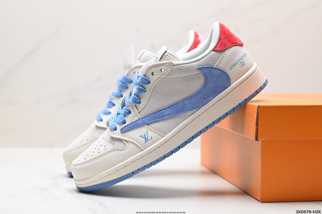 Travis Scott x Fragment Design x Jordan Air Jordan 1 Low OG SP AJ1 乔1 LV联名低帮文化休闲板鞋 XY2688-101