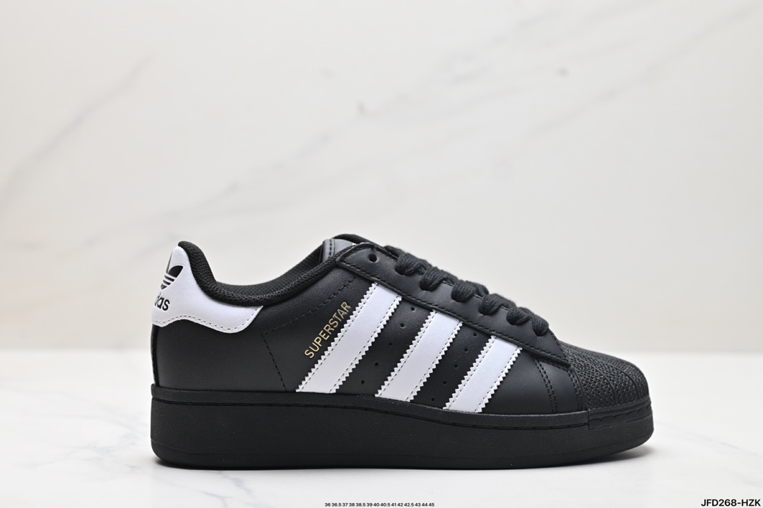 Adidas Originals Superstar XLG 贝壳头系列低帮厚底松糕经典百搭休闲运动板鞋 lF9995