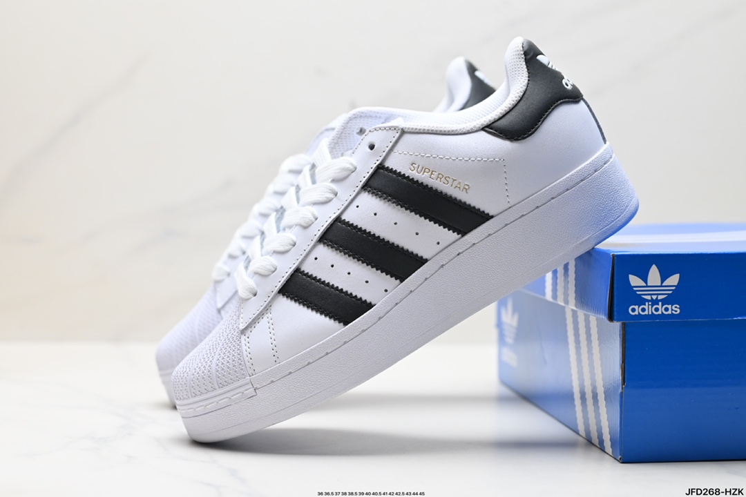 Adidas Originals Superstar XLG 贝壳头系列低帮厚底松糕经典百搭休闲运动板鞋 lF9995