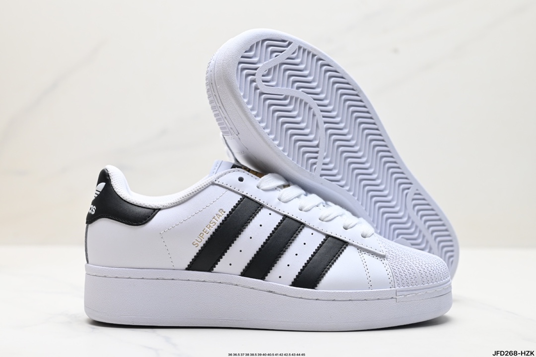 Adidas Originals Superstar XLG 贝壳头系列低帮厚底松糕经典百搭休闲运动板鞋 lF9995