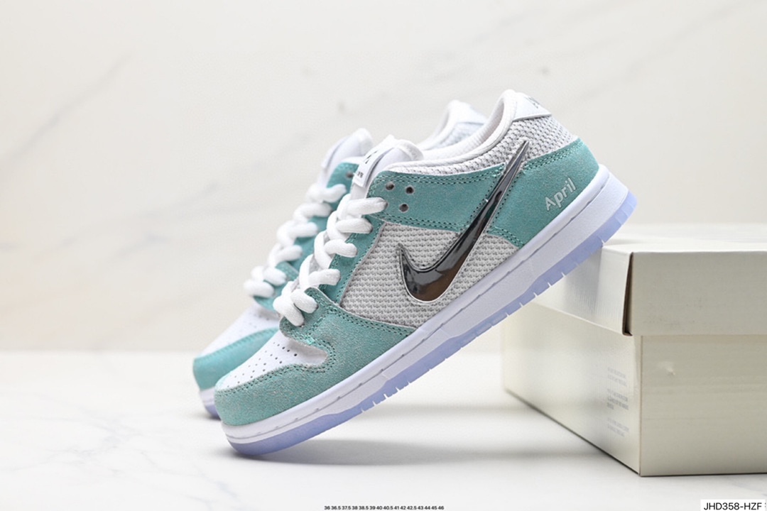 April Skateboards x Nike SB Dunk Low Pro”April”扣篮系列低帮休闲运动滑板板鞋 FD2562-400