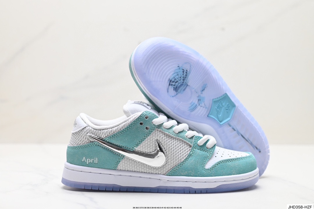 April Skateboards x Nike SB Dunk Low Pro”April”扣篮系列低帮休闲运动滑板板鞋 FD2562-400