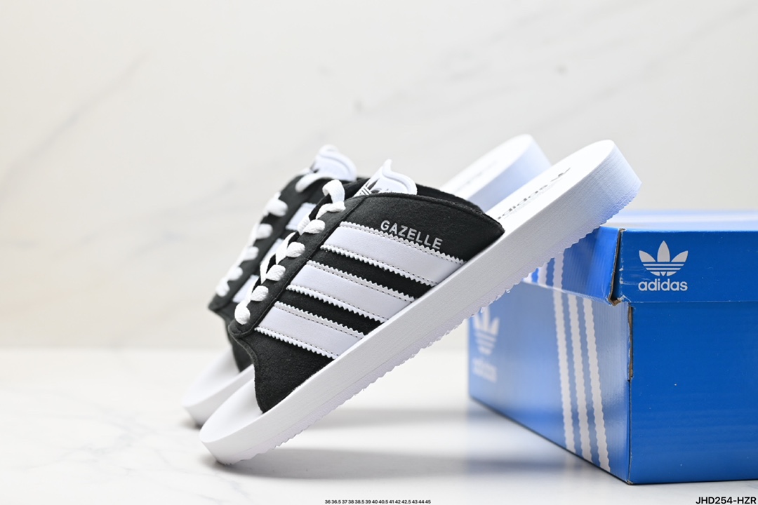 阿迪达斯ADIDAS GAZELLE BEACH休闲沙滩拖鞋女夏季新款adidas阿迪达斯官方三叶草 JQ7421