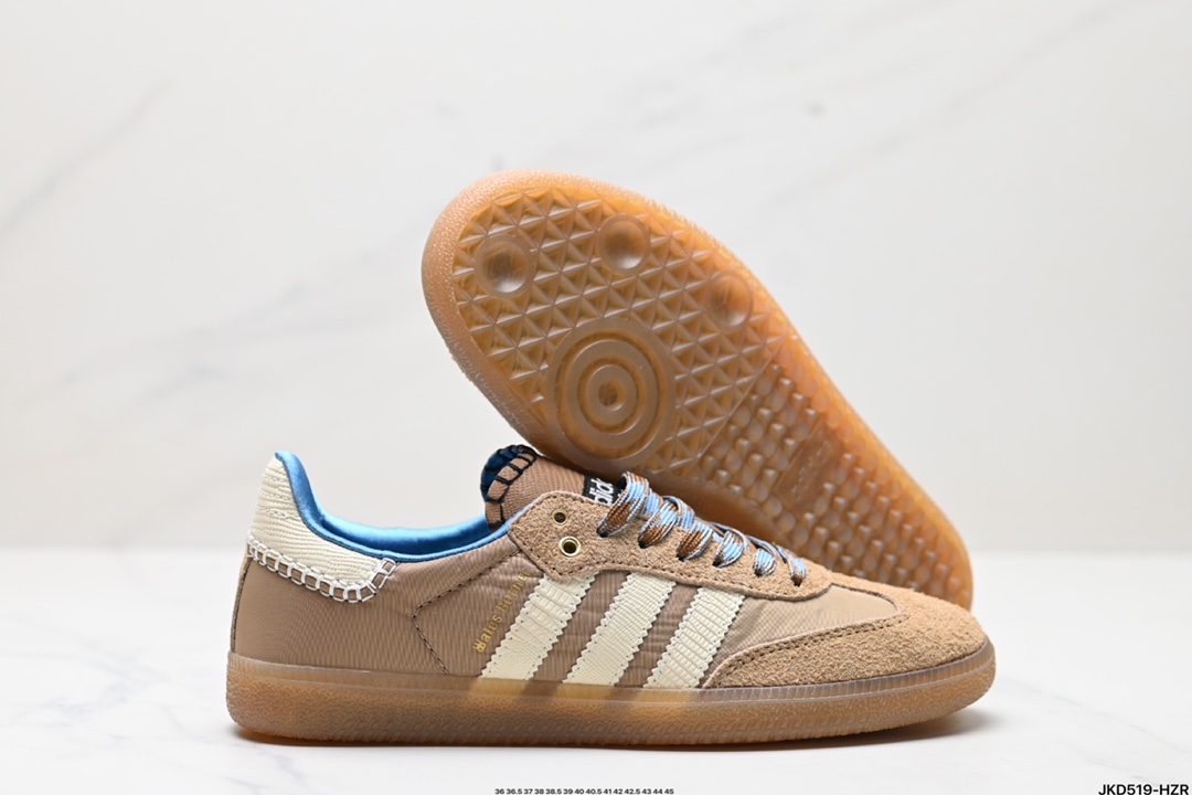 阿迪达斯Adidas Originals WB Nylon Samba 桑巴舞系列绅士德训足球风百搭低帮休闲运动板鞋 lH3261