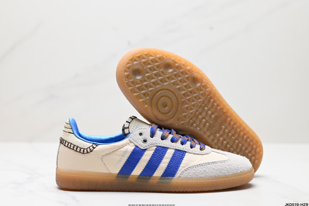 阿迪达斯Adidas Originals WB Nylon Samba 桑巴舞系列绅士德训足球风百搭低帮休闲运动板鞋 lH3261