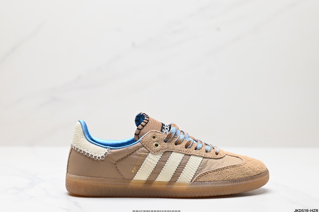 阿迪达斯Adidas Originals WB Nylon Samba 桑巴舞系列绅士德训足球风百搭低帮休闲运动板鞋 lH3261