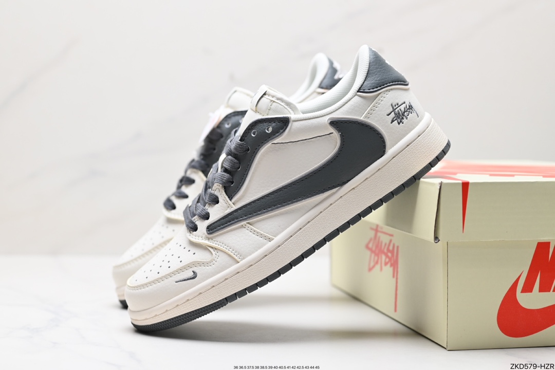 Travis Scott x Fragment Design x Jordan Air Jordan 1 Low OG SP AJ1 乔1 LV联名低帮文化休闲板鞋 DM6688-601