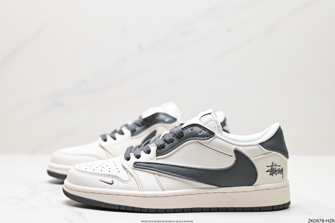 Travis Scott x Fragment Design x Jordan Air Jordan 1 Low OG SP AJ1 乔1 LV联名低帮文化休闲板鞋 DM6688-601