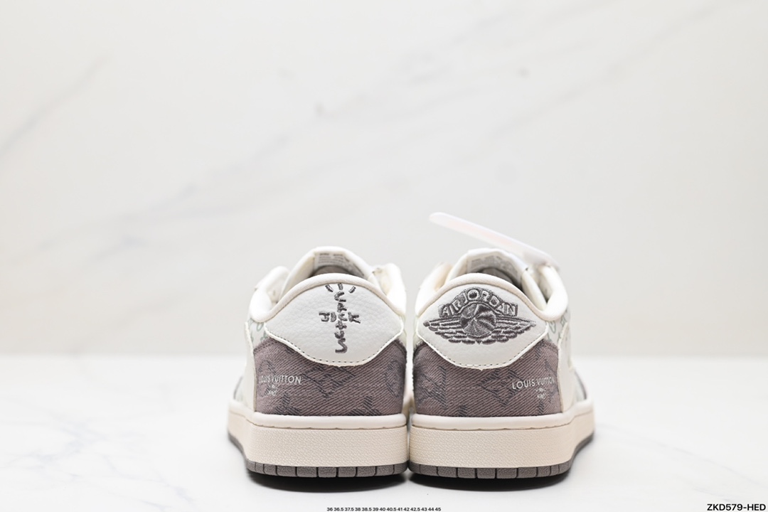 Travis Scott x Fragment Design x Jordan Air Jordan 1 Low OG SP AJ1 乔1 LV联名低帮文化休闲板鞋 SJ2068-105