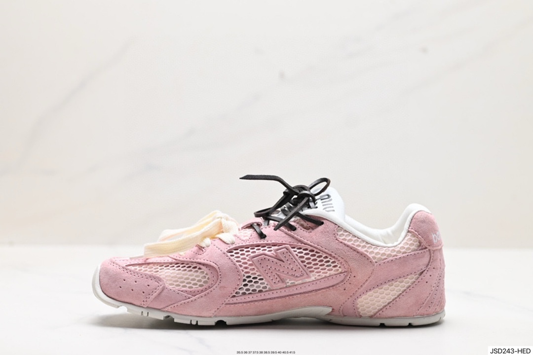 缪缪MiuMiu x NB新百伦New Balance 530 SL系列低帮慢跑鞋“联名翻毛卡其鞋带”5E165E_Z5O_F0401_F_D005