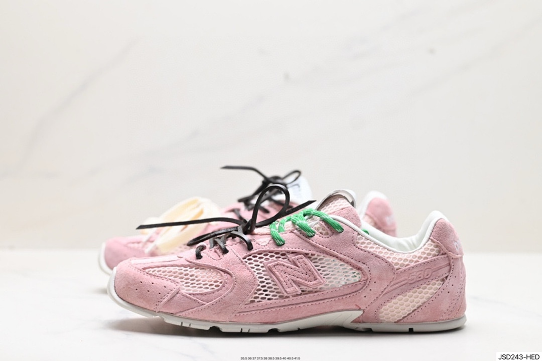 缪缪MiuMiu x NB新百伦New Balance 530 SL系列低帮慢跑鞋“联名翻毛卡其鞋带”5E165E_Z5O_F0401_F_D005