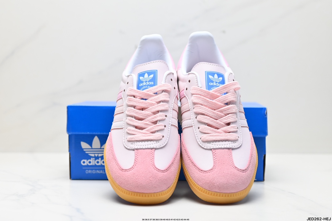 阿迪达斯三叶草Adidas Originals Samba OG 桑巴舞系列绅士德训足球风百搭低帮休闲运动板鞋 IE3437