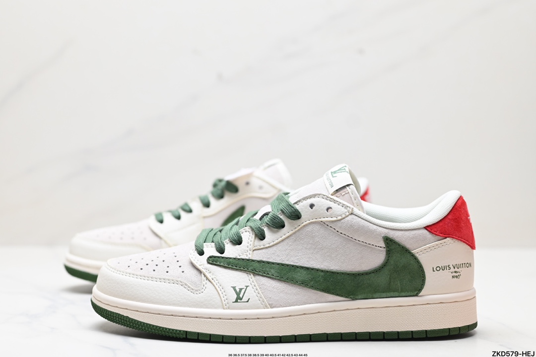 Travis Scott x Fragment Design x Jordan Air Jordan 1 Low OG SP AJ1 乔1 LV联名低帮文化休闲板鞋 XY2688-102