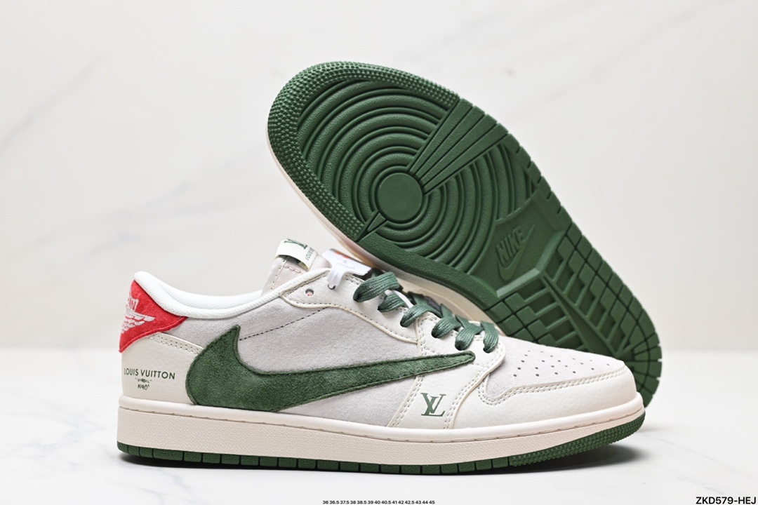 Travis Scott x Fragment Design x Jordan Air Jordan 1 Low OG SP AJ1 乔1 LV联名低帮文化休闲板鞋 XY2688-102