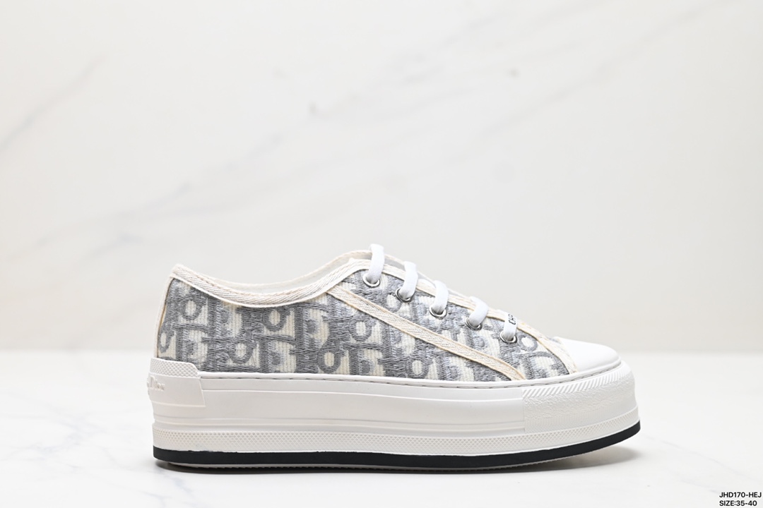 Dior Skateboard Shoes Doodle White Embroidery Canvas Cotton Vintage Low Tops