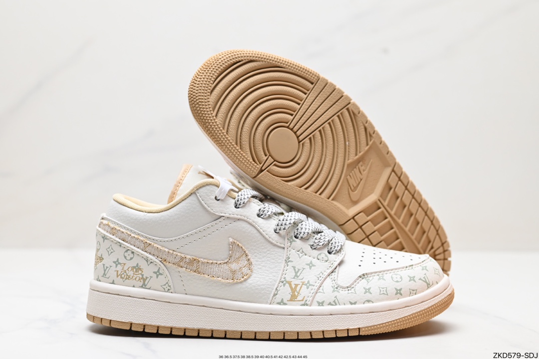 Travis Scott x Fragment Design x Jordan Air Jordan 1 Low OG SP AJ1 乔1 LV联名低帮文化休闲板鞋 SJ9950-004