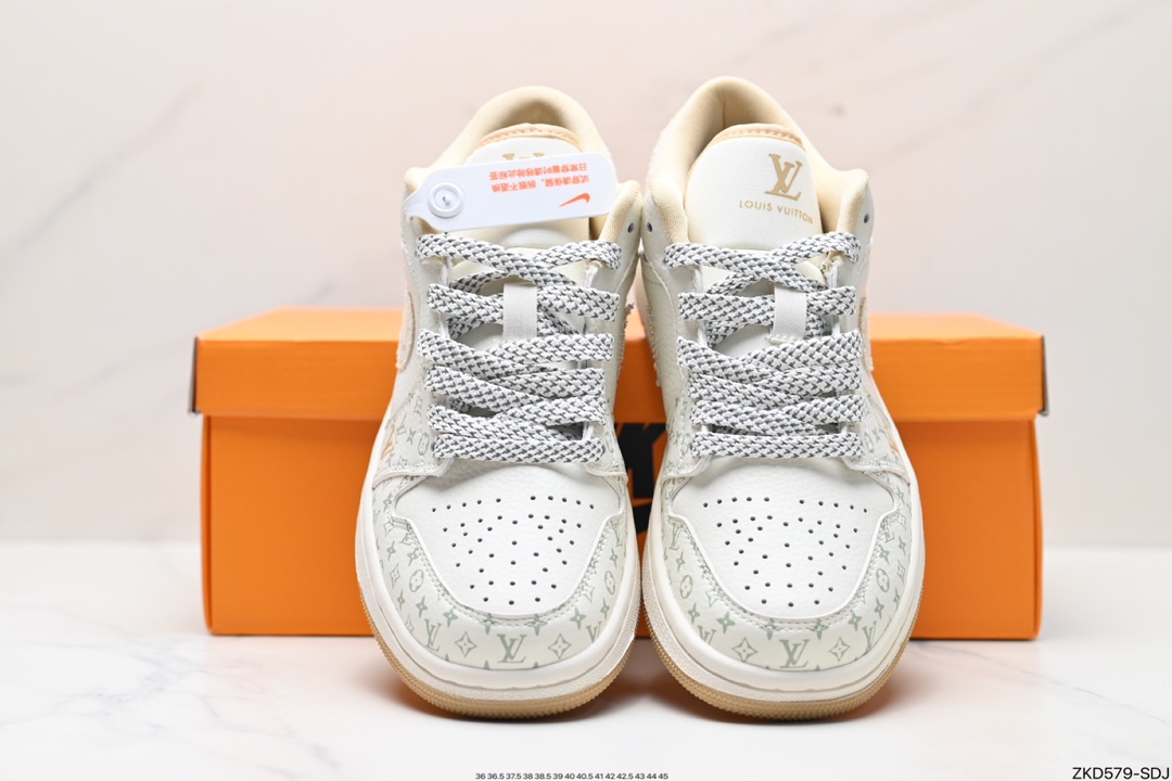 Travis Scott x Fragment Design x Jordan Air Jordan 1 Low OG SP AJ1 乔1 LV联名低帮文化休闲板鞋 SJ9950-004