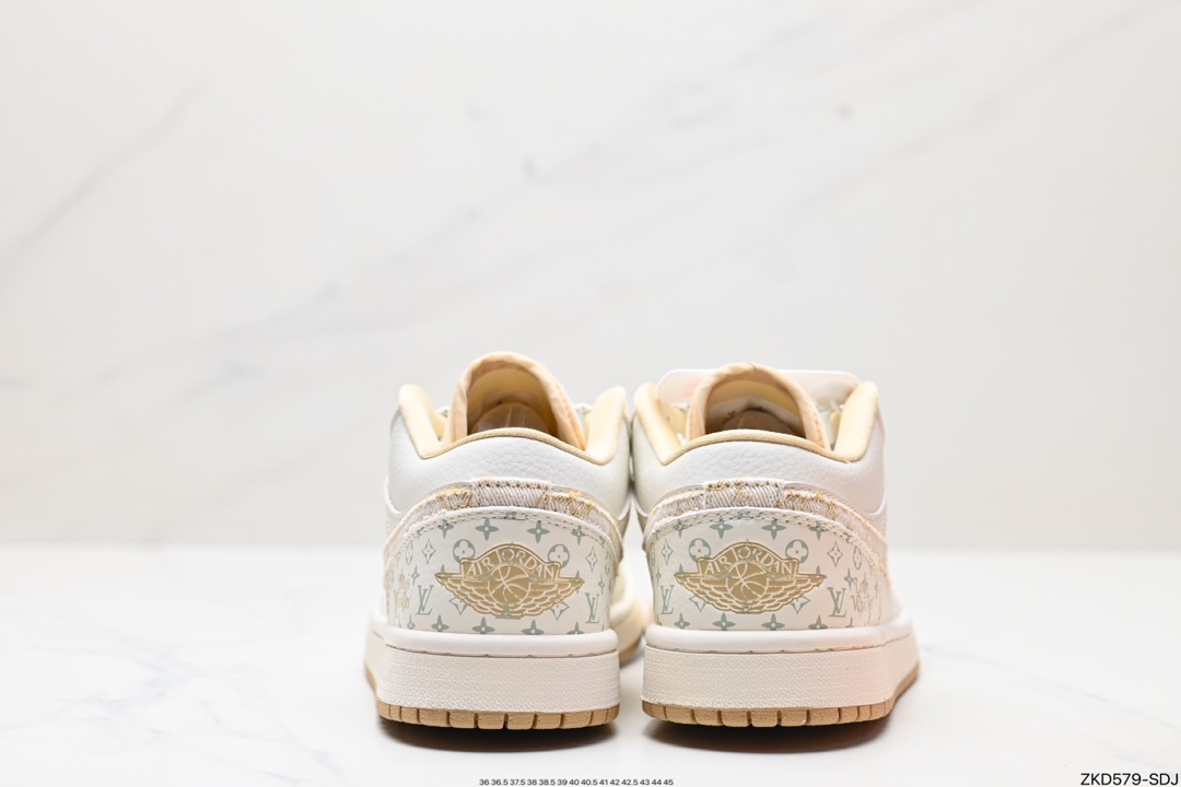 Travis Scott x Fragment Design x Jordan Air Jordan 1 Low OG SP AJ1 乔1 LV联名低帮文化休闲板鞋 SJ9950-004