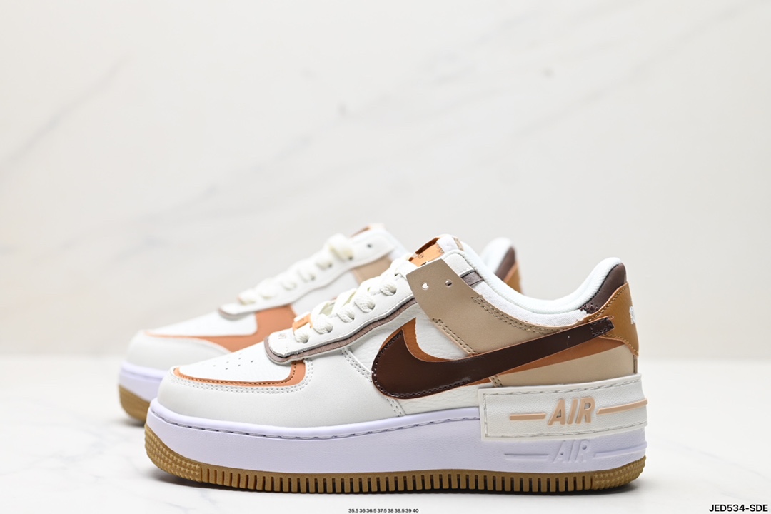 耐克NIKE WMNS Air Force 1 Shadow全新少女系解构主义设计低帮百搭板鞋 DZ1847-106