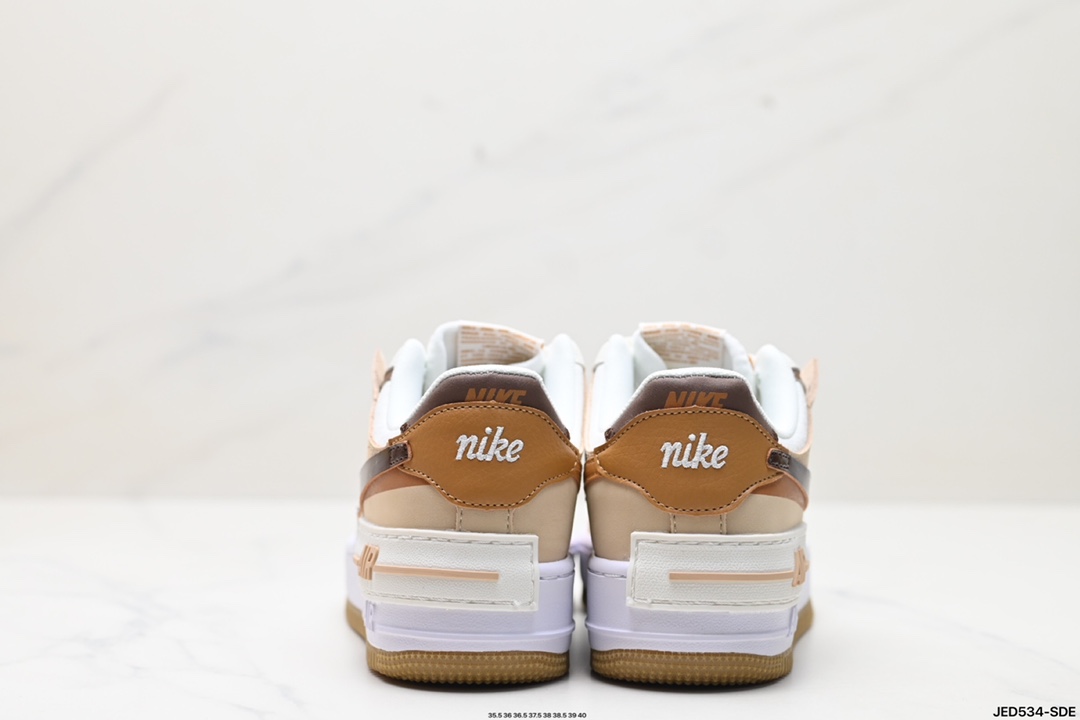 耐克NIKE WMNS Air Force 1 Shadow全新少女系解构主义设计低帮百搭板鞋 DZ1847-106