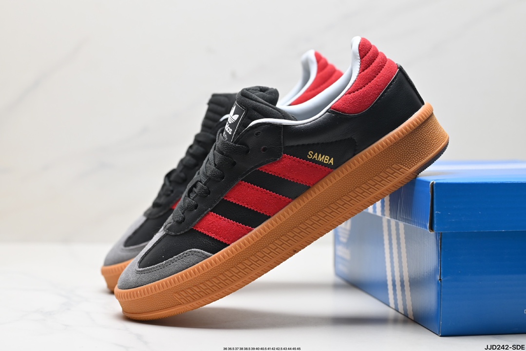 阿迪达斯三叶草Adidas Originals Samba XLG 桑巴舞系列绅士德训足球风百搭低帮休闲运动板鞋 IE9178