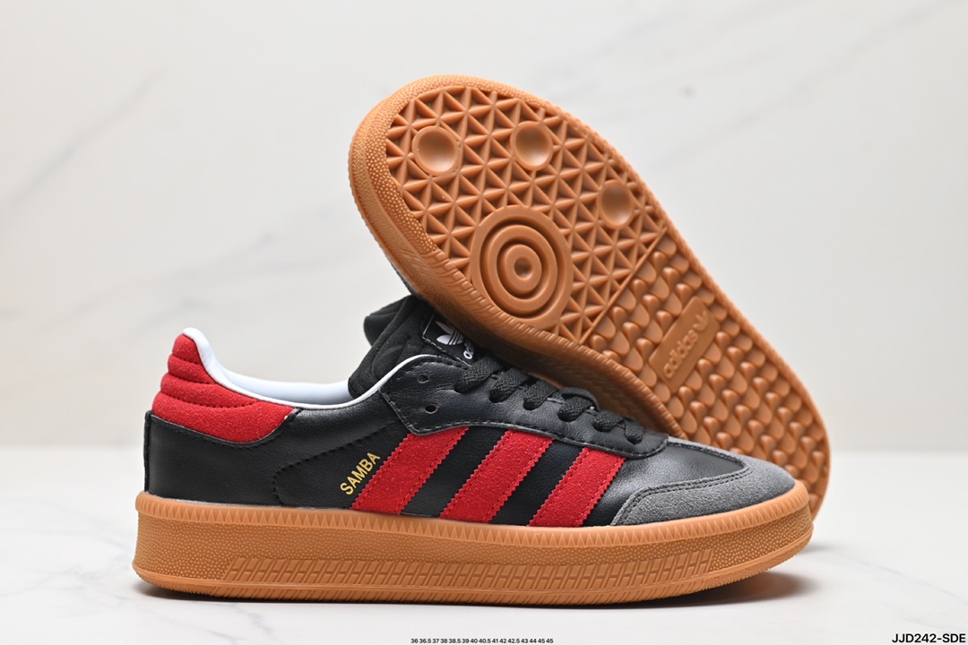 阿迪达斯三叶草Adidas Originals Samba XLG 桑巴舞系列绅士德训足球风百搭低帮休闲运动板鞋 IE9178