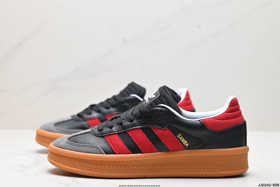 阿迪达斯三叶草Adidas Originals Samba XLG 桑巴舞系列绅士德训足球风百搭低帮休闲运动板鞋 IE9178