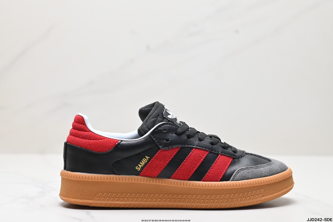 阿迪达斯三叶草Adidas Originals Samba XLG 桑巴舞系列绅士德训足球风百搭低帮休闲运动板鞋 IE9178