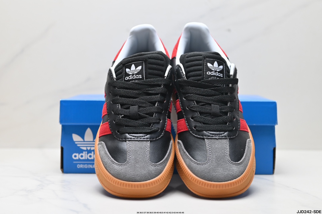 阿迪达斯三叶草Adidas Originals Samba XLG 桑巴舞系列绅士德训足球风百搭低帮休闲运动板鞋 IE9178