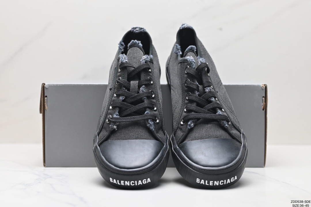 Balenciaga巴黎世家 Paris Mid低帮系带 时尚板鞋 做旧版 原版原装大盒 还原官方配置 688754 W3RC1 1090