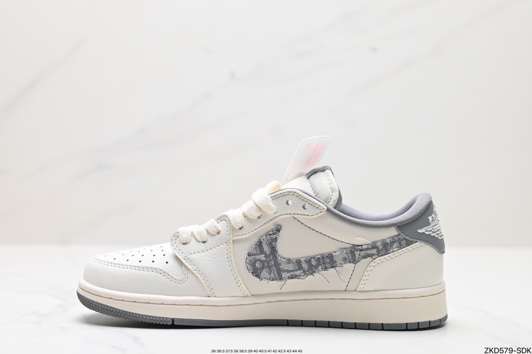 Travis Scott x Fragment Design x Jordan Air Jordan 1 Low OG SP AJ1 乔1 Dior联名低帮文化休闲板鞋 DM6688-603