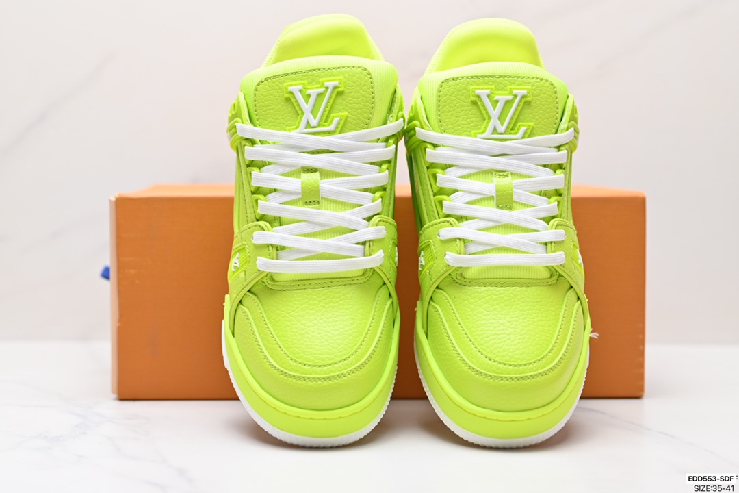 LV路易威登Louis Vuitton Trainer Maxi Low Sneaker 面包版马克西系列低帮篮球板鞋