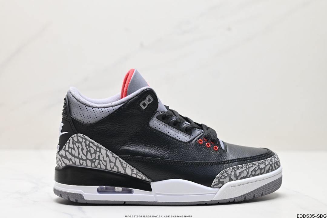 Nike Air Jordan 3 Retro皮革 潮流 防滑耐磨包裏性 中帮 复古篮球鞋 DN3707-010