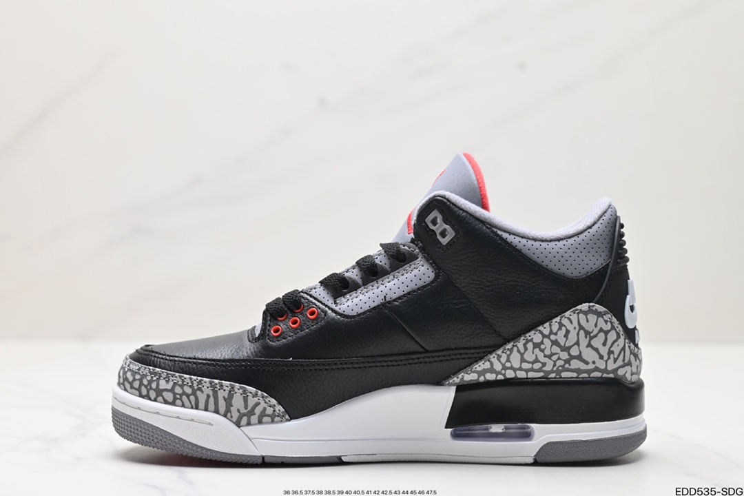 Nike Air Jordan 3 Retro皮革 潮流 防滑耐磨包裏性 中帮 复古篮球鞋 DN3707-010