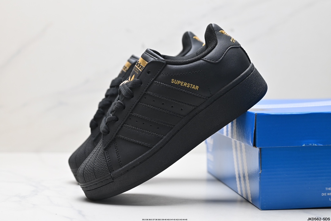 Adidas Originals Superstar XLG 贝壳头系列低帮厚底松糕经典百搭休闲运动板鞋 IG4477