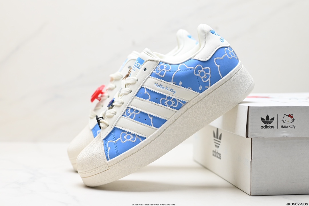 Adidas Originals Superstar XLG 贝壳头系列低帮厚底松糕经典百搭休闲运动板鞋 IG4477