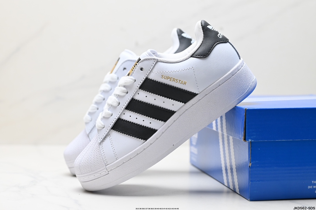 Adidas Originals Superstar XLG 贝壳头系列低帮厚底松糕经典百搭休闲运动板鞋 IG4477