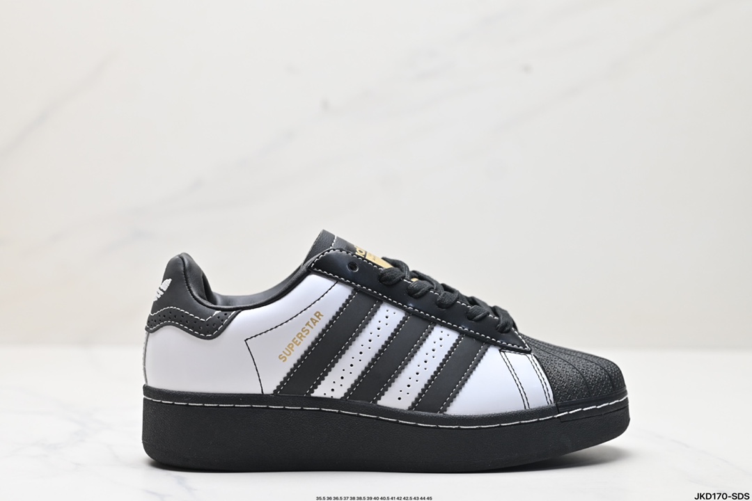 Adidas Originals Superstar XLG 贝壳头系列低帮厚底松糕经典百搭休闲运动板鞋 IE8409