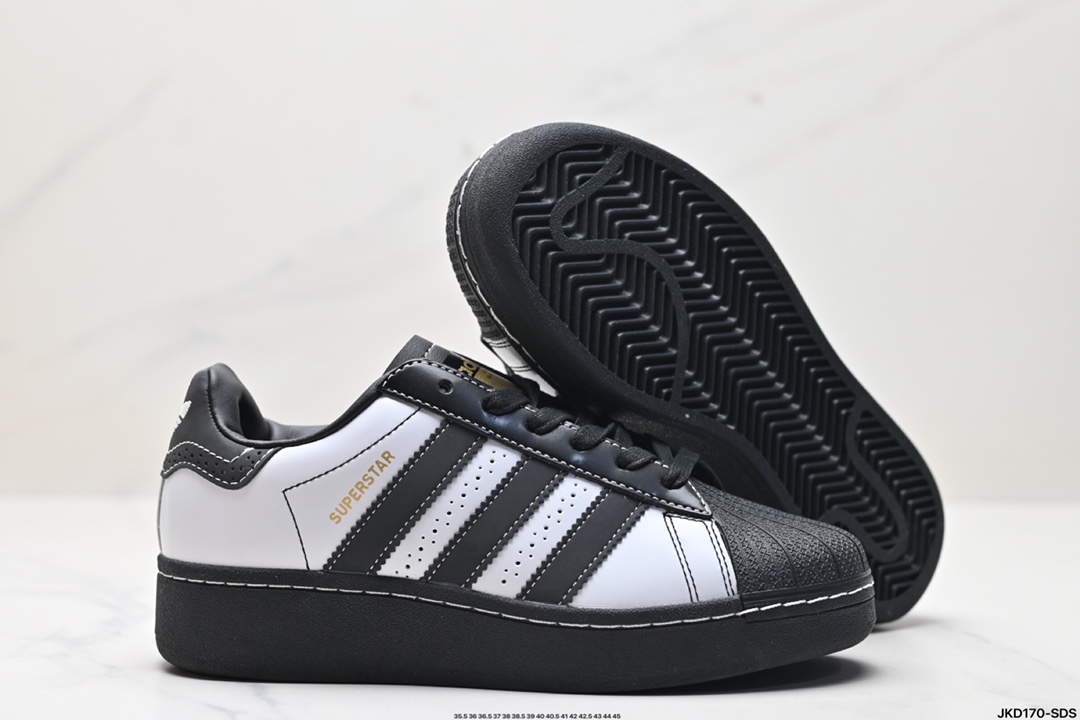 Adidas Originals Superstar XLG 贝壳头系列低帮厚底松糕经典百搭休闲运动板鞋 IE8409