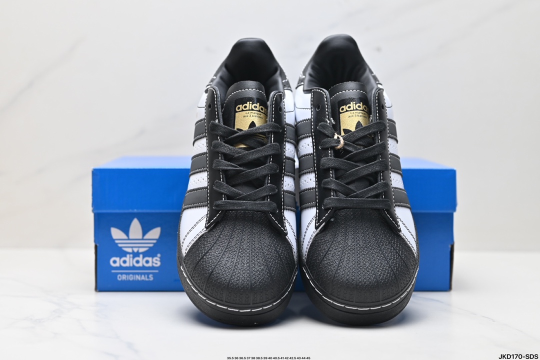 Adidas Originals Superstar XLG 贝壳头系列低帮厚底松糕经典百搭休闲运动板鞋 IE8409