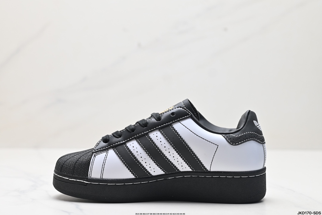 Adidas Originals Superstar XLG 贝壳头系列低帮厚底松糕经典百搭休闲运动板鞋 IE8409