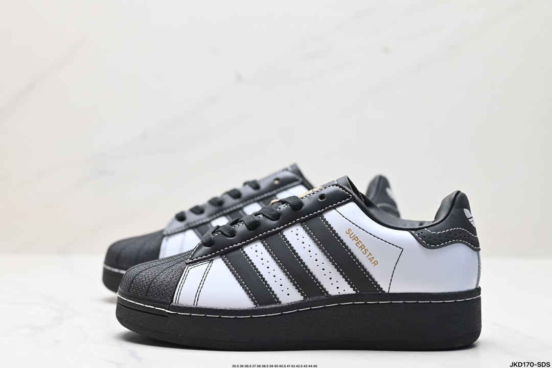 Adidas Originals Superstar XLG 贝壳头系列低帮厚底松糕经典百搭休闲运动板鞋 IE8409