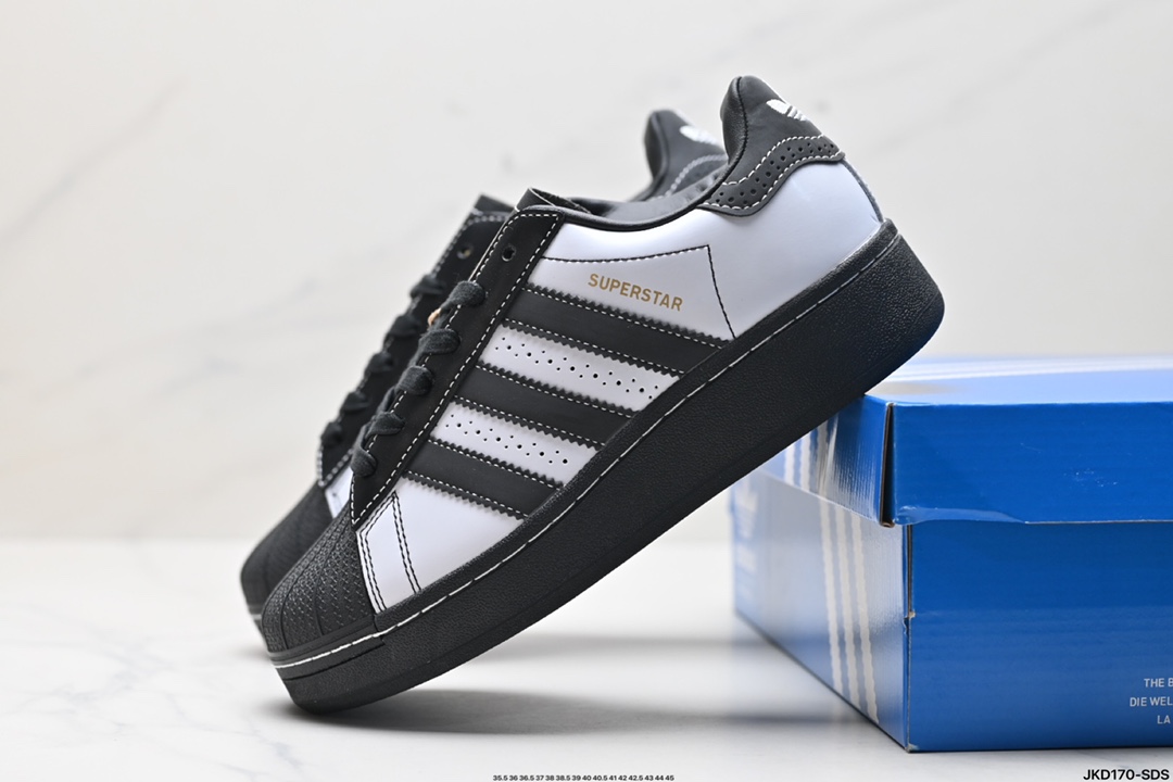 Adidas Originals Superstar XLG 贝壳头系列低帮厚底松糕经典百搭休闲运动板鞋 IE8409