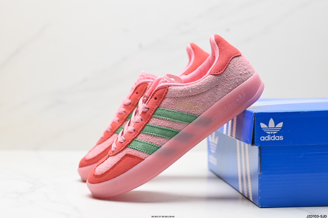 adidas Originals Gazelle INdoor 三叶草休闲防滑耐磨低帮板鞋 IH0120