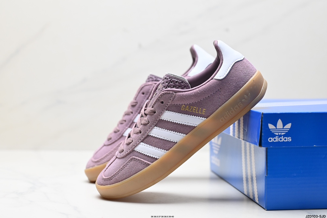 adidas Originals Gazelle INdoor 三叶草休闲防滑耐磨低帮板鞋 IH0120