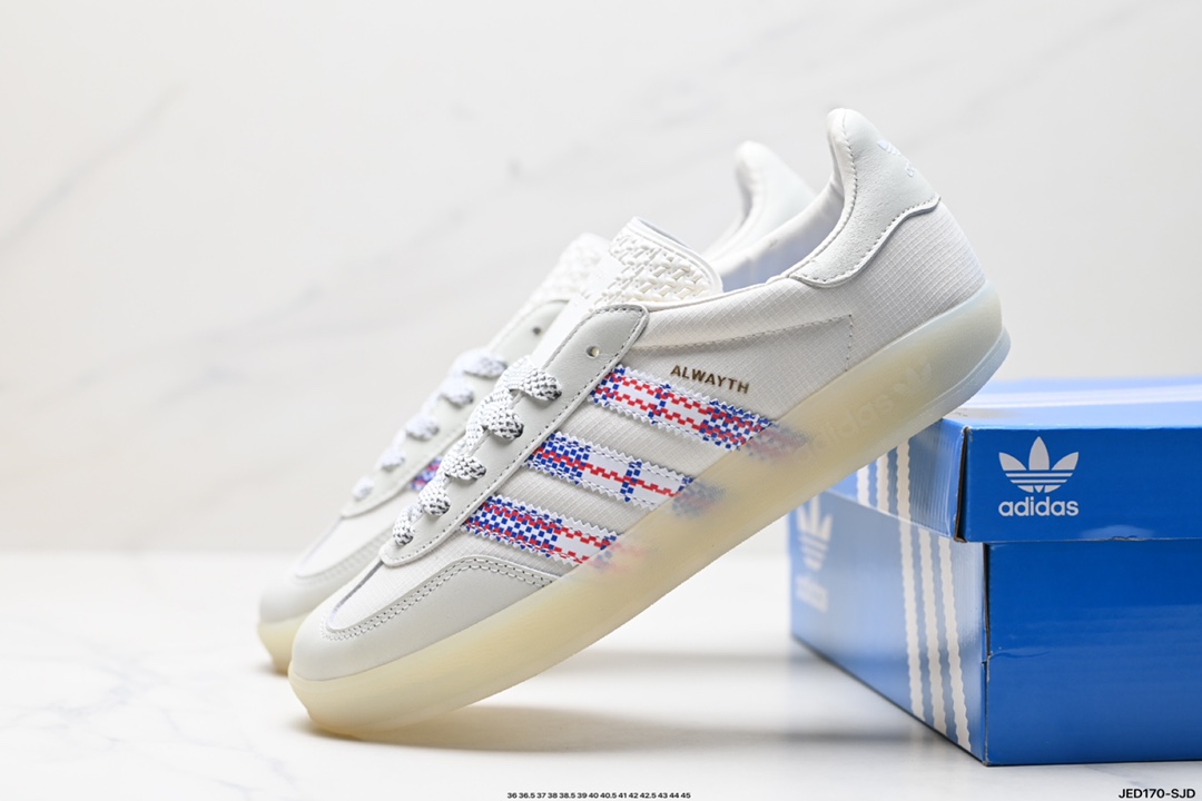 adidas Originals Gazelle INdoor 三叶草休闲防滑耐磨低帮板鞋 IH7609